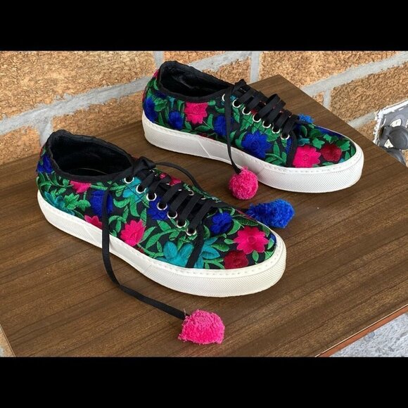Joshua Sanders embroidered sneakers size 7 - Picture 2 of 12